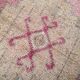 Tapis de couloir Oushak rose pâle