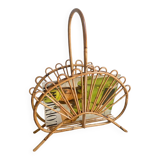 Rattan magazine holder