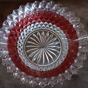Vintage glass salad bowl