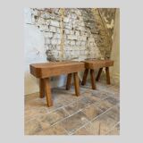 Pair of brutalist stools