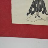4 fashion drawings in ink and wash, signed and dated 1930 Marie DELEUSE (XIX-XXth century)