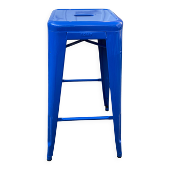 Stackable industrial bar stool TOLIX H75 blue