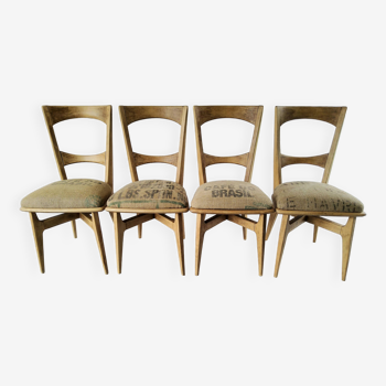 Ensemble de chaises vintage restaurées