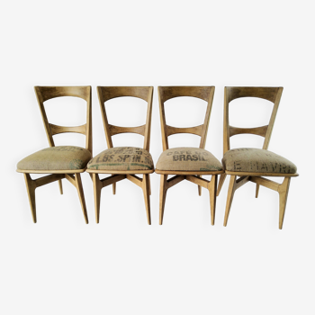 Set of restored vintage chairs