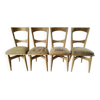 Set of restored vintage chairs