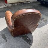 Leather club armchair