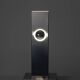 Brushed aluminum table lamp, France 1970s