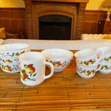 Mug cups and Arcopal bowl