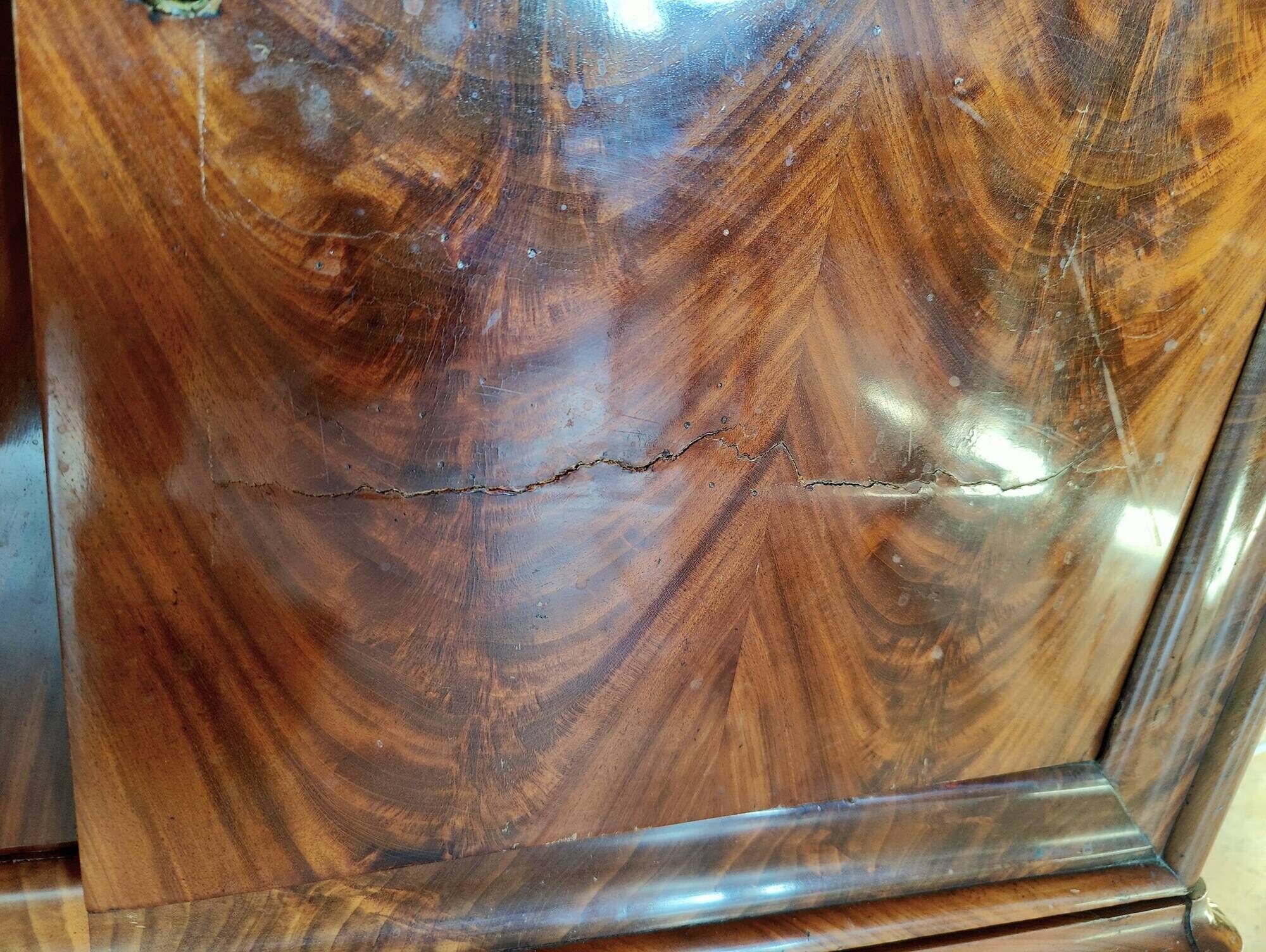 Folding secretary louis-philippe in mahogany