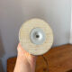 White aluminium designer table lamp made in Germany vintage