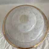 4 globes / white and gold lampshades / clichy glass