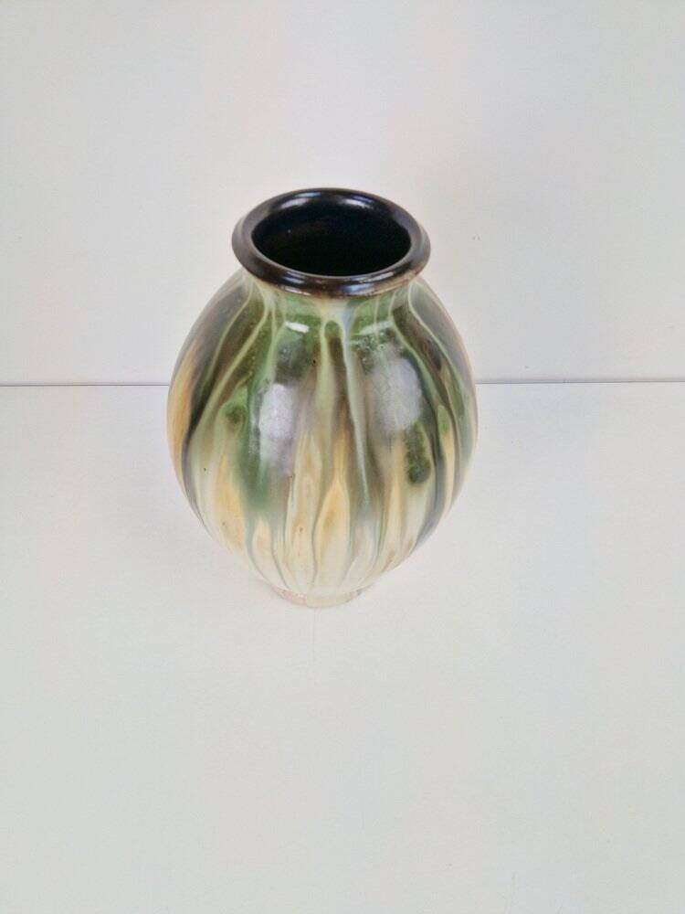 Glazed Stoneware Vase by Grégoire Lebon, Belgium, 1940s