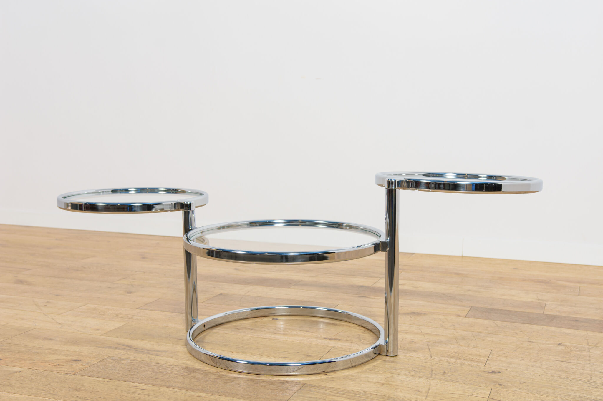 Mid-Century Chrome and Glass Coffee Table by Milo Baughman, USA, 1970s