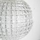 1960s Holophane Ball Pendant Chandelier, Thick Glass, 30 cm, and Vintage Brass