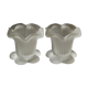 Pair of glass candlesticks