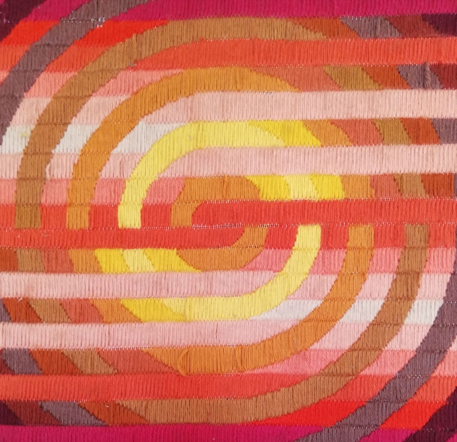 Patrice Allart geometric kinetic tapestry circa 1970