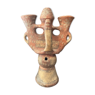 Algeria Ceremonial lamp mesbah early twentieth Great Kabylia Djurdjura ceramic