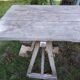 Vintage Guinguette table set with 2 benches