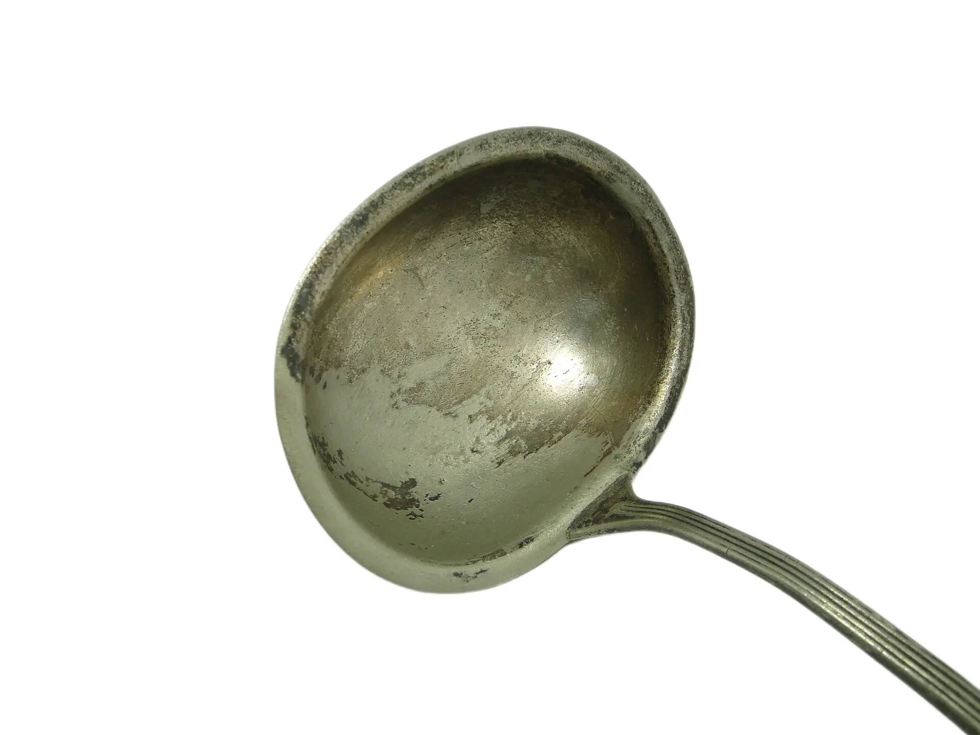 Art Nouveau soup ladle, silver-plated alpacca, Kummer, Poland, 1920s.