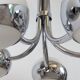 Chandelier en chrome Stilnovo avec des sphères en verre, Italie, années 1960.