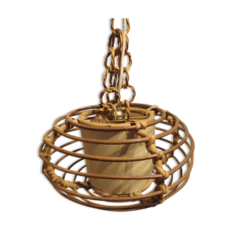 Rattan hanging lamp