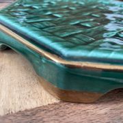 Dessous de plat tressage vert et dorure DIGOIN