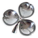 Stainless steel clover serving dish, 60s-70s