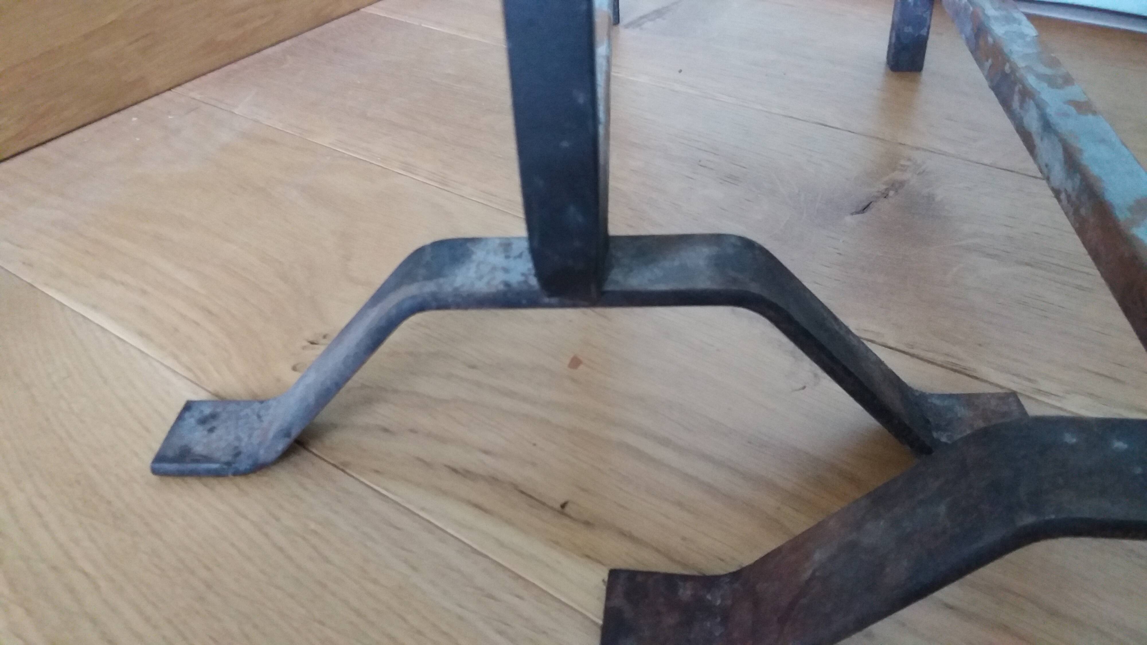 Chenets de cheminée tête laiton ou bronze