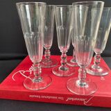 6 flûtes à champagne baccarat service clermont - xixème