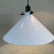 2x vintage white metal pendant lamps – 1980s