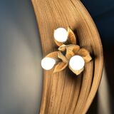 Vintage 70'S banana leaf wall lamp