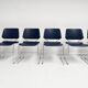 Chaise Matrix Krueger bleu foncé de Thomas Tolleson, années 1970