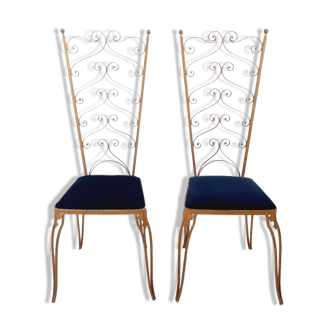 Paire de chaises vintage, design Pier Luigi Colli