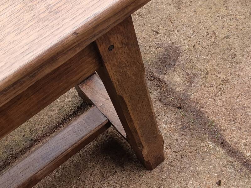 Antique solid oak farm benches
