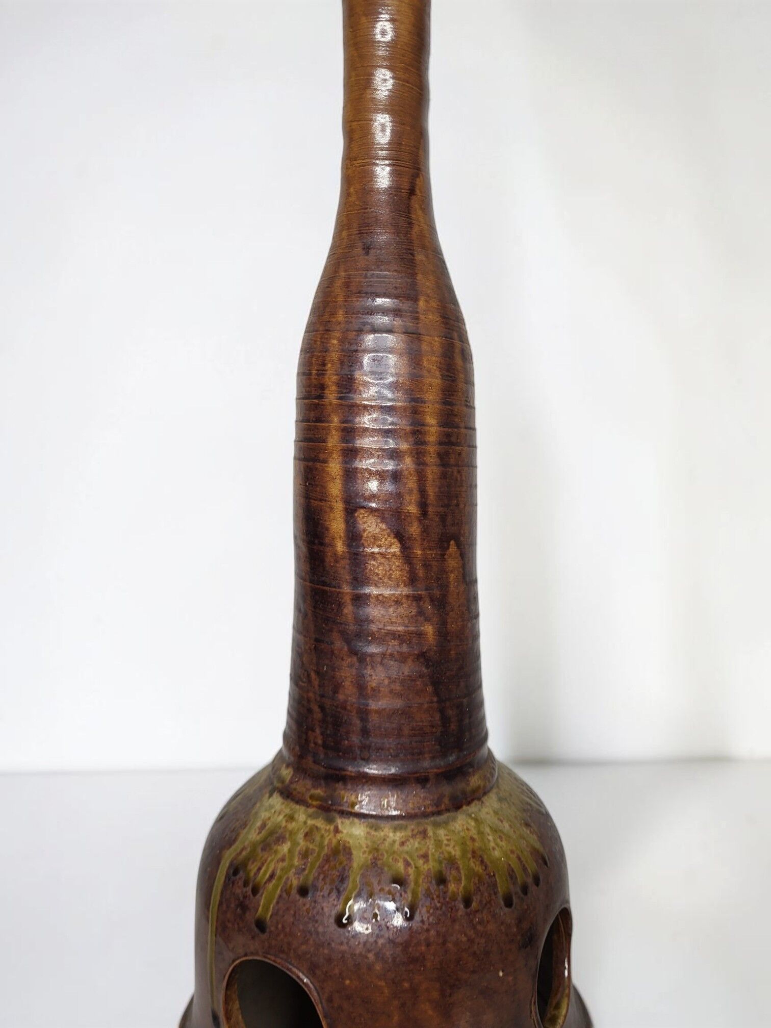 Stoneware lamp from Puisaye
