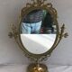 Medallion mirror in brass - vintage decoration glass