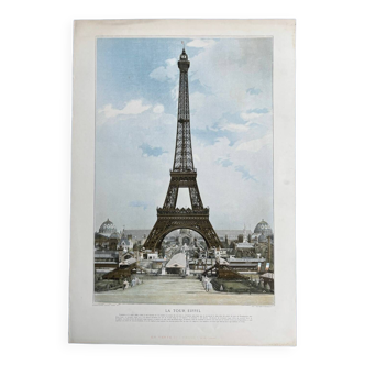 Chromotypogravure Boussod  Exposition Universelle de 1889  La Tour Eiffel