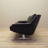 Brown leather sofa, Danish design, 1970s, designer: Werner Langenfeld, manu