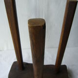 Walnut tripod cowhock stool
