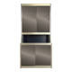 Vintage aluminium and glass display cabinet from the 1980s.