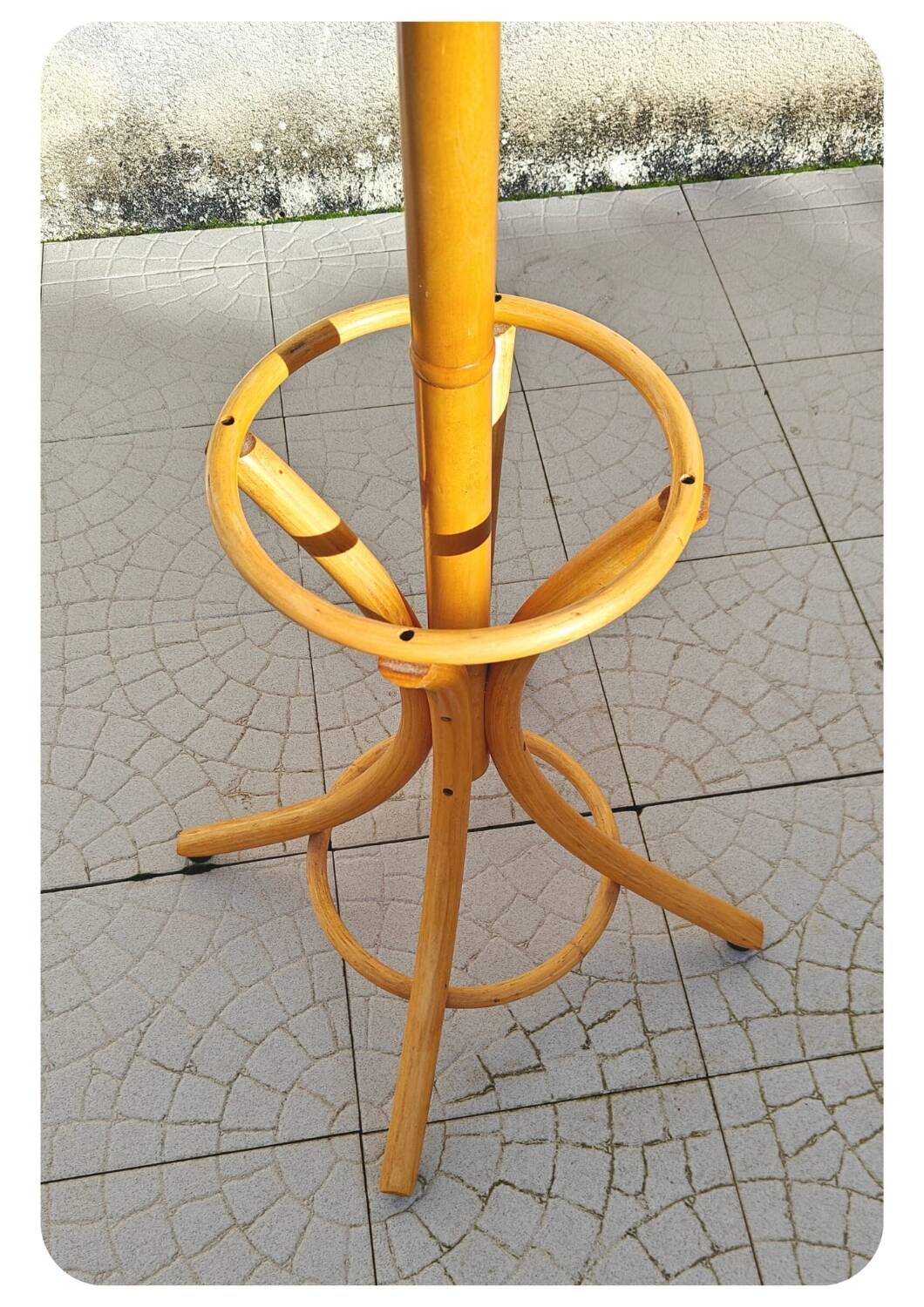 Thonet style parrot coat rack on stand