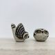 Set of 2 owls ceramic owl "Burr" made by Edvard Lindahl for Gustavsberg, 1960s