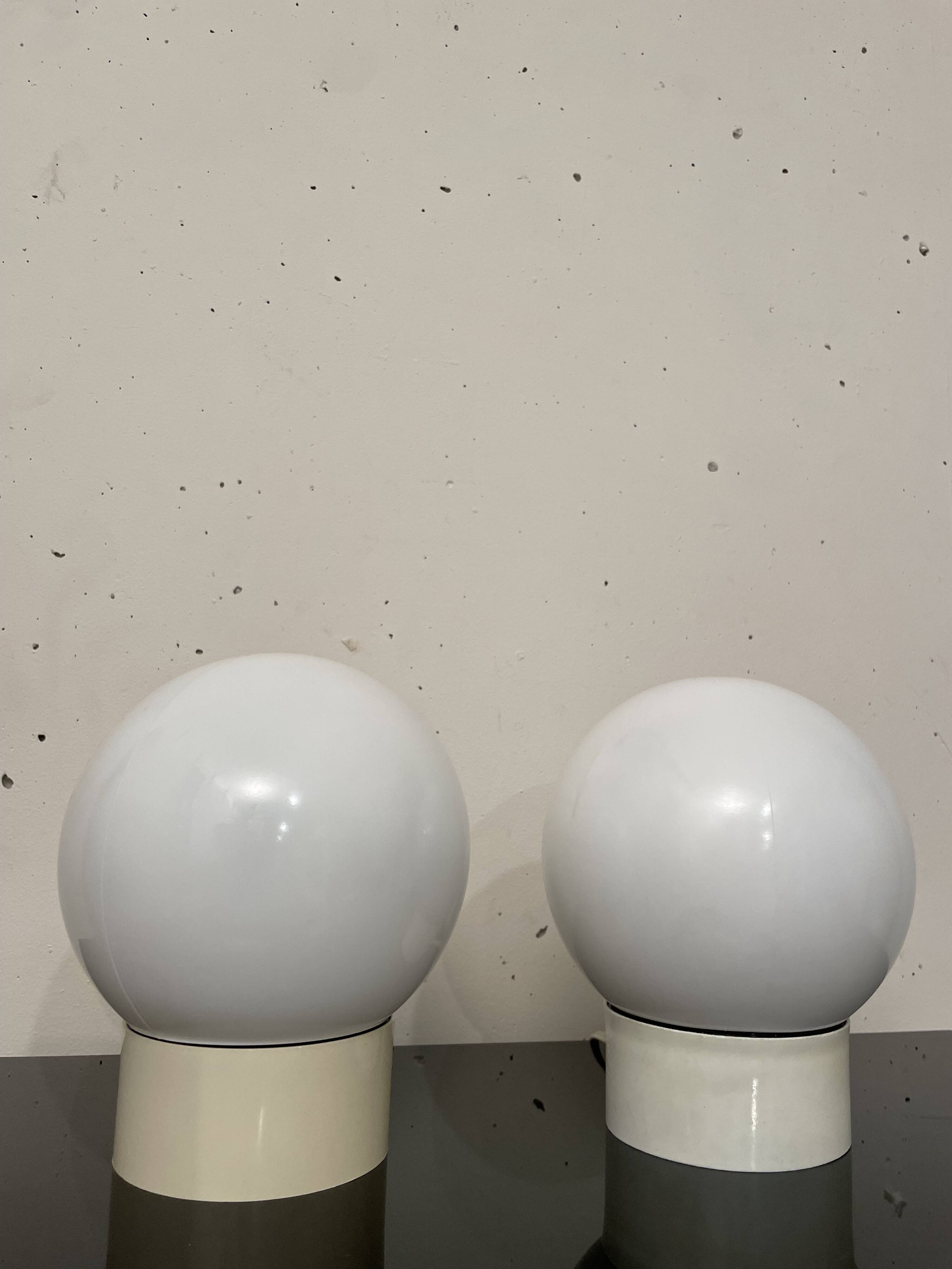 Paire de lampe boule 1970