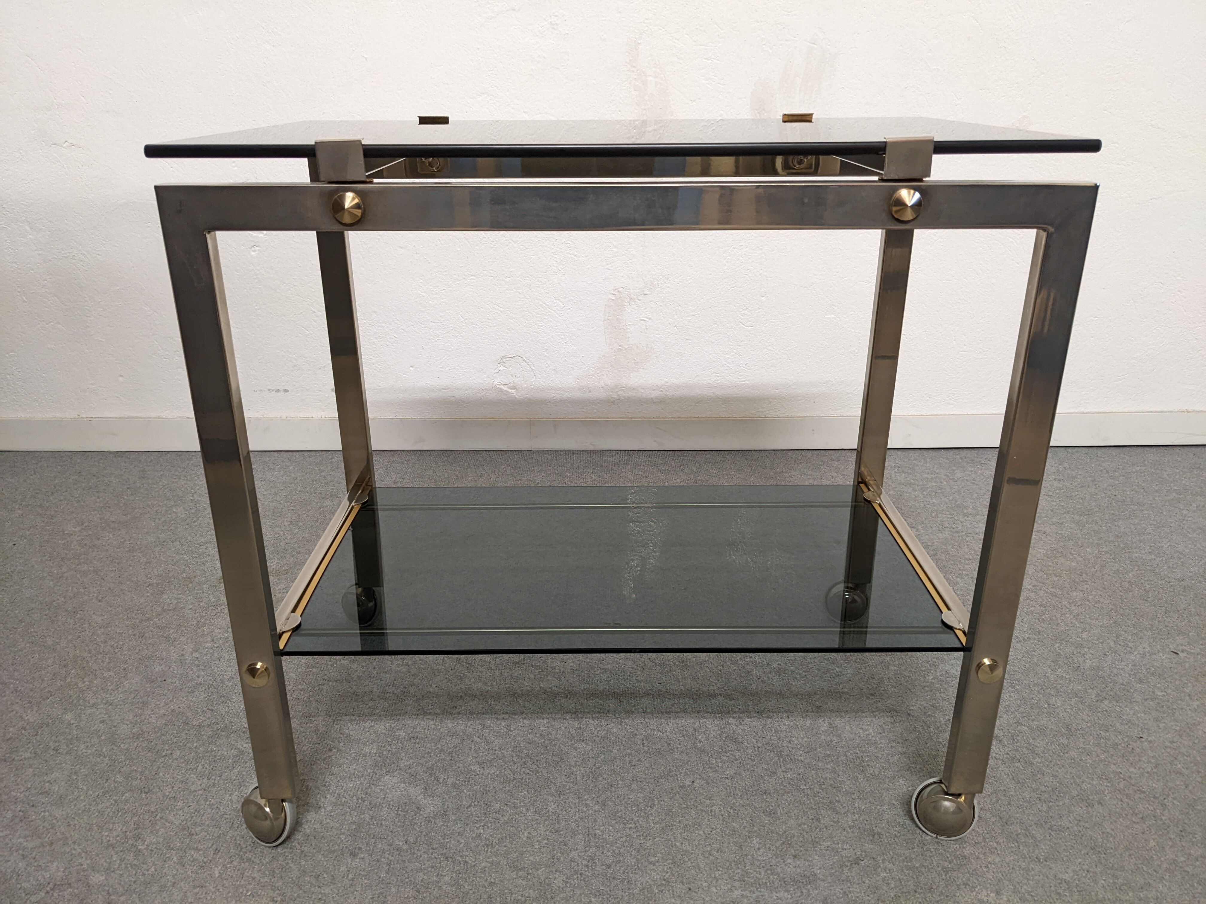Dessert or side table on wheels from the 70s