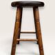 Solid stained pine stool