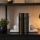Vintage bookends in grey veined white marble – Minimalist design