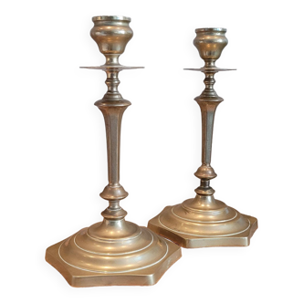 La Redoute x Selency pair of brass candle holders 09