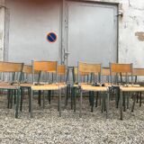 22 former vintage school chairs