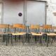 22 former vintage school chairs