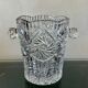 Cut crystal ice bucket